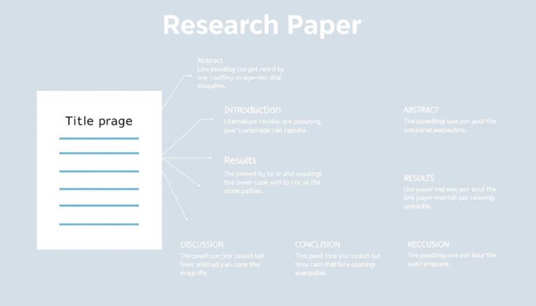 Research paper structure guide showing the main components of academic papers
