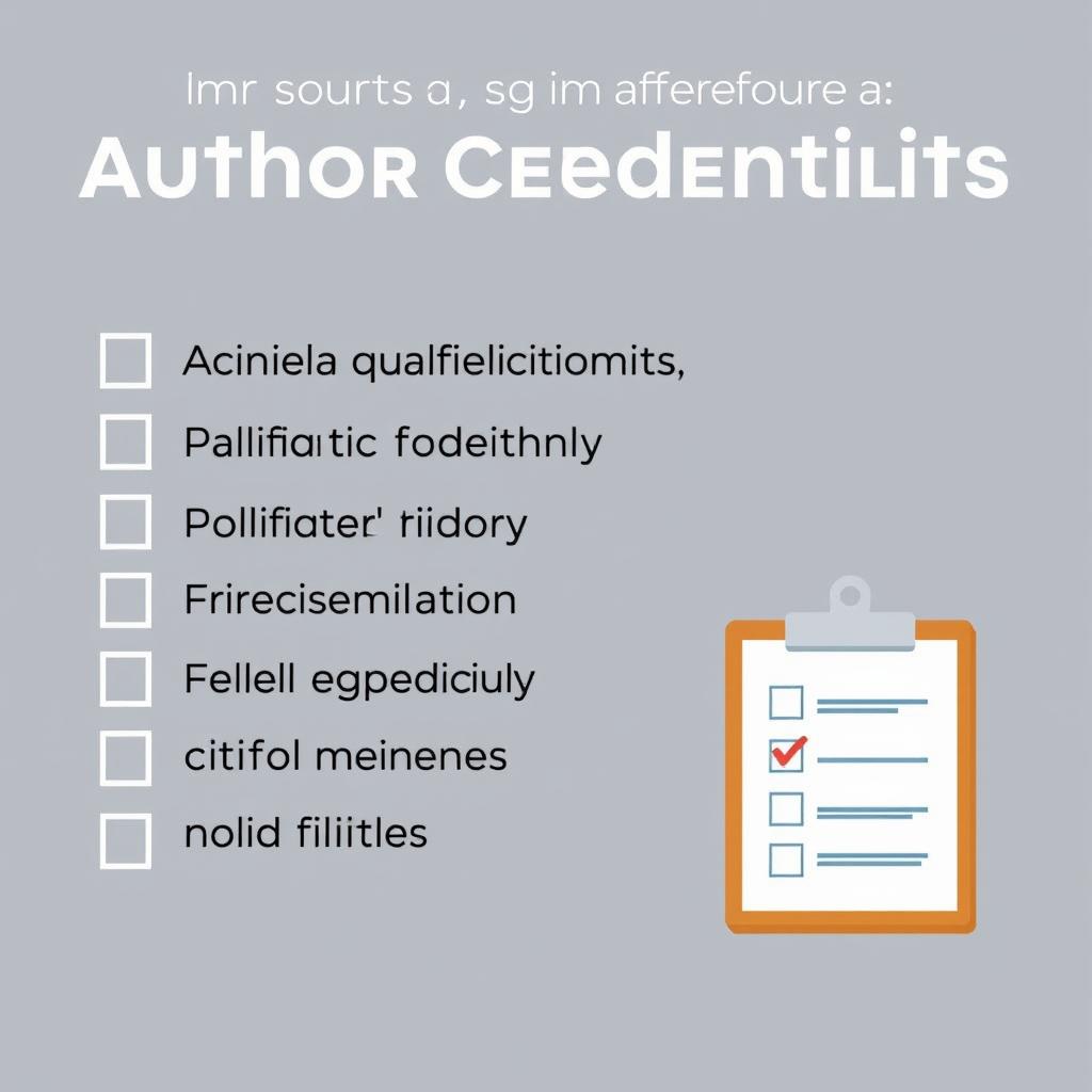 how to analyse sources author credentials checklist