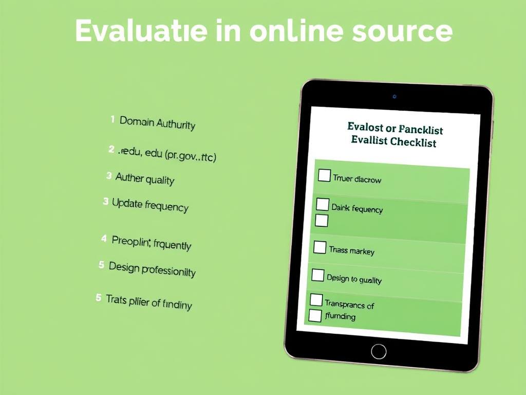 online source analysis checklist