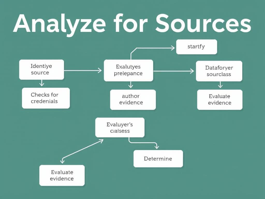 step by step process to analyse sources
