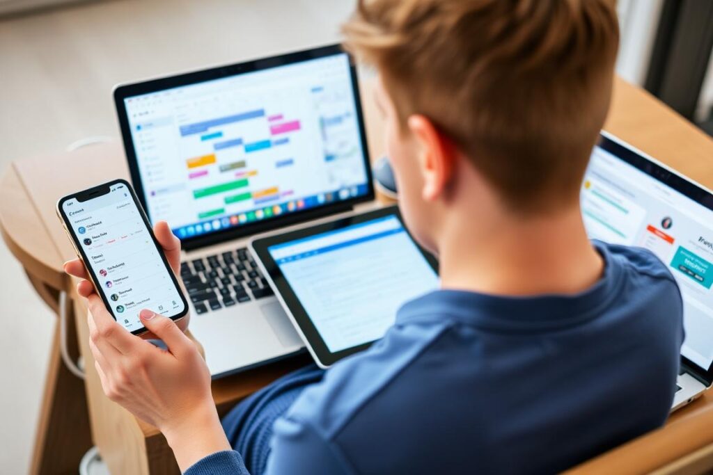 Digital time management for students tools on devices