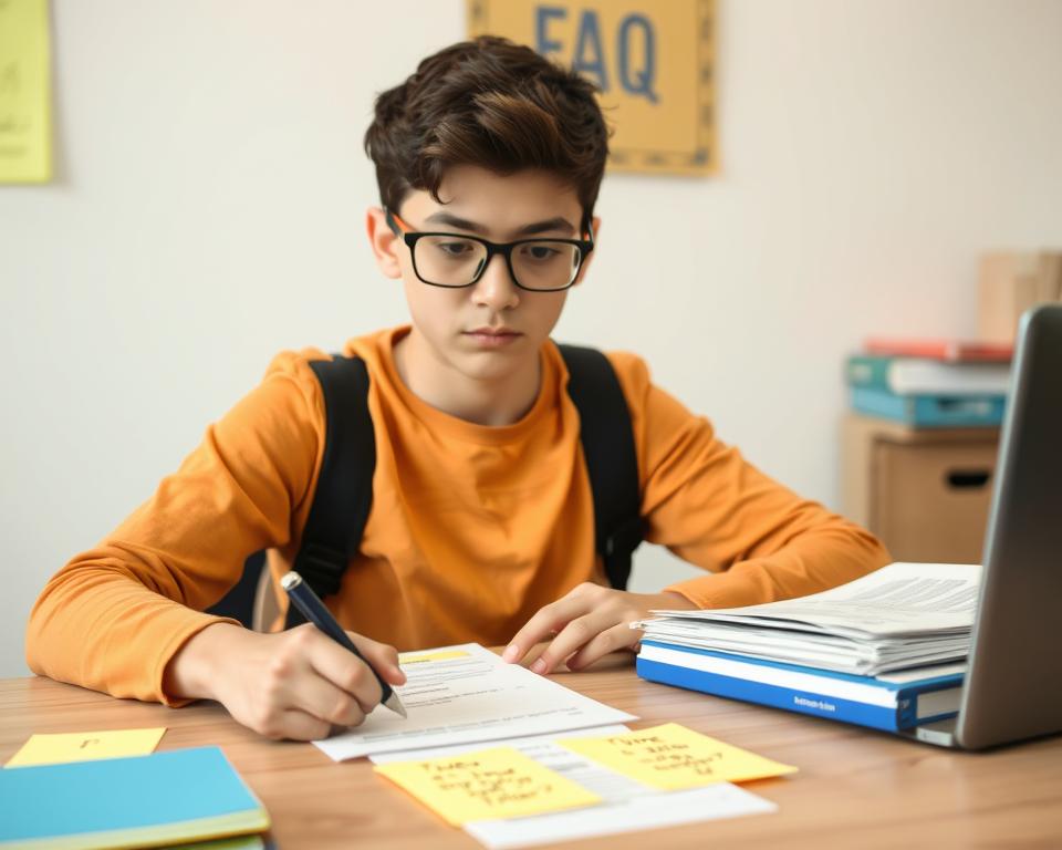 Student reviewing time management techniques